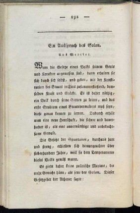 Ein Ausspruch des Solon
