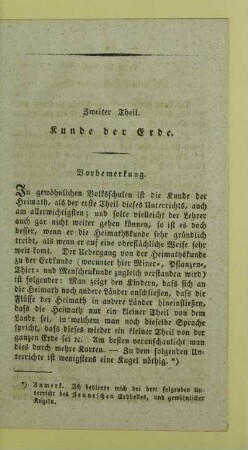 Zweiter Theil. Kunde der Erde