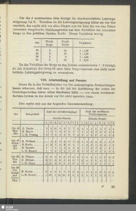 VIII. Arbeitsteilung und Pensum
