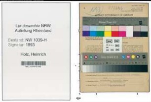Entnazifizierung Heinrich Holz , geb. 10.06.1911 (Metzger)