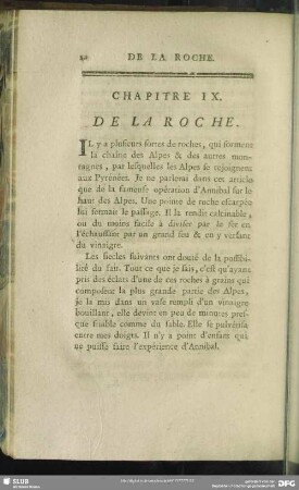 Chapitre IX. De la Roche