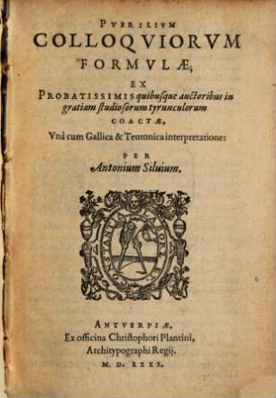 Puerilium colloquiorum formulae
