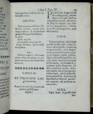 Caput III. De Profluvio Sang vinis narium.