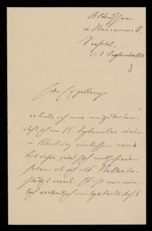 8: Brief von Emil Strohal an Gottlieb Planck, Steiermark [Ortsangabe unleserlich], 1.9.1905