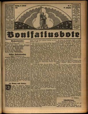 Erste Ausgabe vom Sonntag, den 22. Februar 1931.