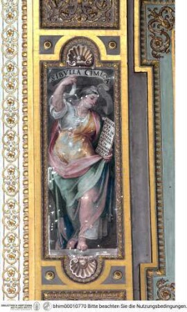Ausmalung der Wölbung von Apsis und Chorjoch, Sibyllen, Cimmerische Sibylle
