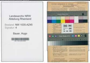 Entnazifizierung Hugo Bauer , geb. 04.04.1898 (Kaufmaennischer Angestellter)