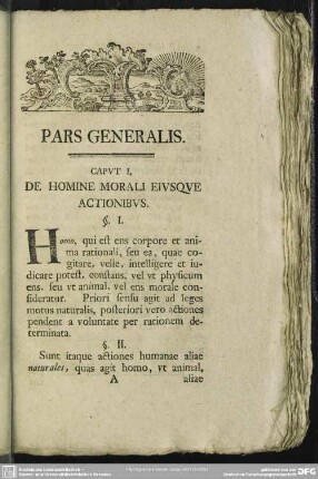 Pars Generalis