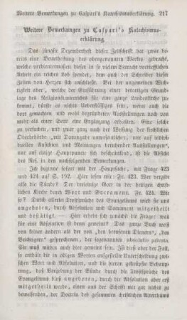 217-224 Weitere Bemerkungen zu Caspari's Katechismuserklärung