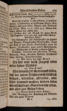 179-183, 36. Vom achten Gebot (191-207)