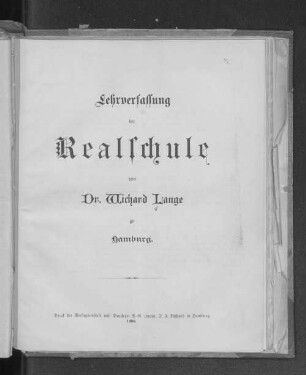 Lehrverfassung der Realschule