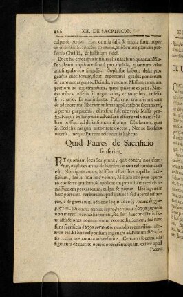 266-269, Quid Patres de Sacrificio ...; De Usu Sacr. ...