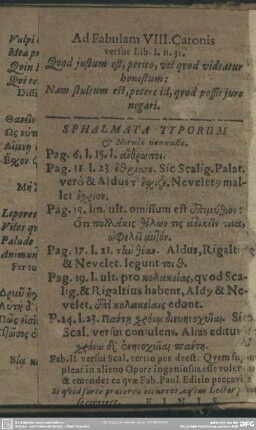 Sphalmata Typorum