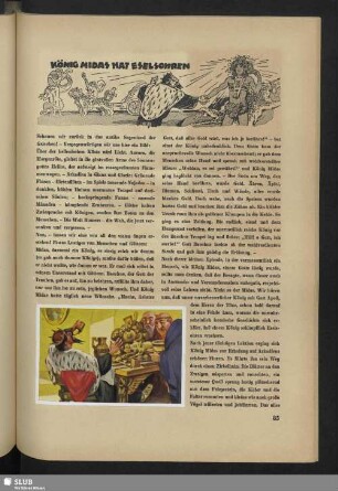 König Midas Hat Eselsohren. Antikes Märchen