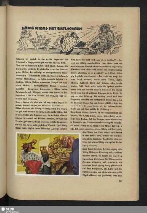König Midas Hat Eselsohren. Antikes Märchen