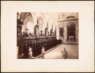 Chorgestühl in der Klosterkirche, Salem: Ansicht des Chorgestühls von Johann Georg Dirr