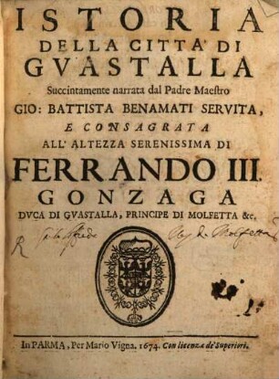Istoria della citta di Guastalla