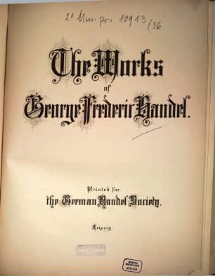 Georg Friedrich Händel's Werke, Band 36. Psalmen
