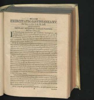 Exercitatio Iustinianea XV. Respondente Nicolao Michaelis ...