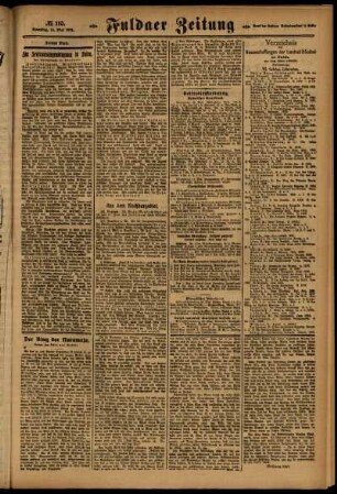 Dritte Ausgabe vom Samstag, den 14. Mai 1921.