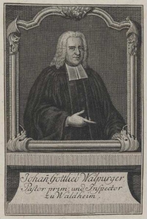 Bildnis des Johan Gottlieb Walpurger
