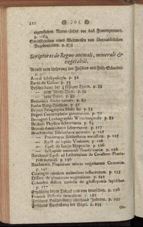 Scriptores de Regno animali, minerali & vegetabili. - Miscellanea nonnulla ex omne Historiarum genere.