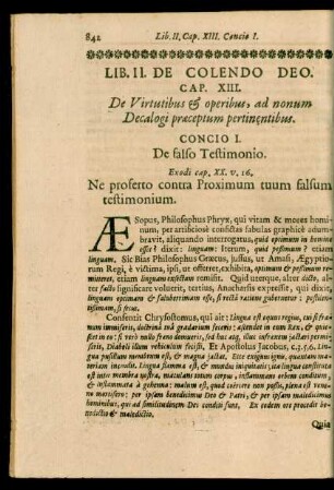 Cap. XIII. De Virtutibus & operibus, ad nonum Decalogi praeceptum pertinentibus.