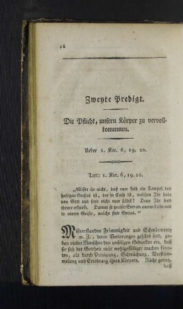 Zweyte Predigt.