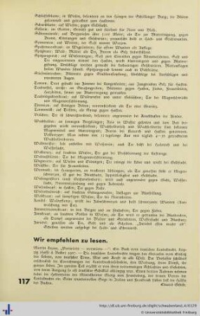 Wir empfehlen zu lesen.
