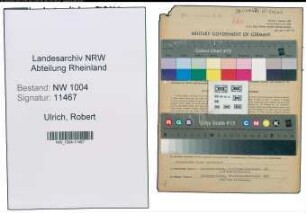 Entnazifizierung Robert Ulrich , geb. 25.12.1893 (Arbeiter)
