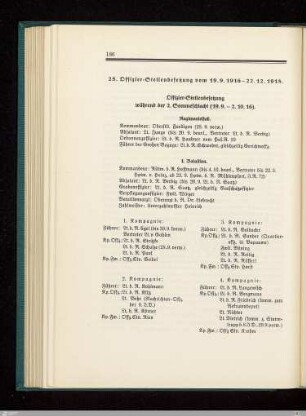 25. Offizier-Stellenbesetzung