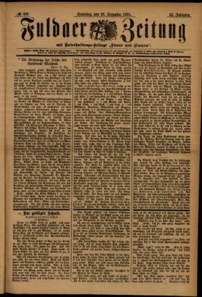 Ausgabe vom Samstag, den 28. Dezember 1895.