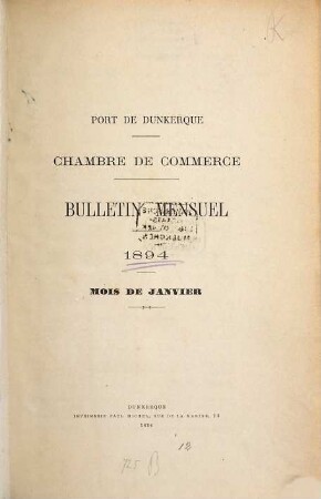 Bulletin mensuel. 1894