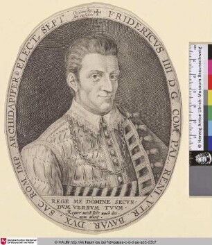 Fridericus IIII. D.G. Com. Pal. Reni, Utr. Bavar. Dux, Sac. Rom. Imp. Archidapifer Elector Sept.