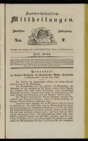 Zwölfter Jahrgang. No. 7.