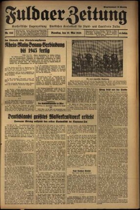 Ausgabe vom Dienstag, den 17. Mai 1938.