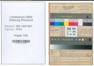 Entnazifizierung Otto Hoppe , geb. 09.01.1904 (Arzt)