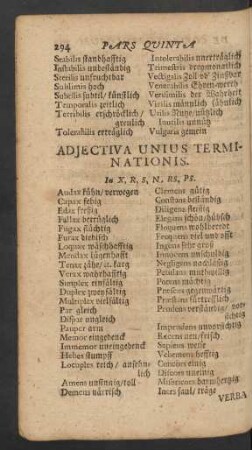 Adjectiva Unius Terminationis