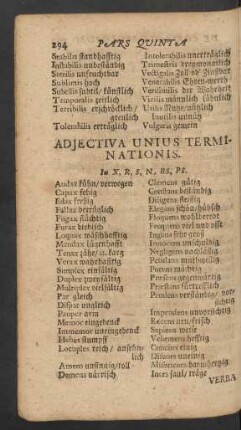 Adjectiva Unius Terminationis