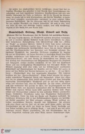 36: Gemeinschaft, Geltung, Macht, Erwerb und Besitz : (Siebenter Teil der Betrachtungen über die Antriebe des menschlichen Daseins) , [2]