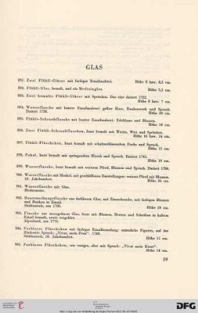 Glas (Nr. 891-934)