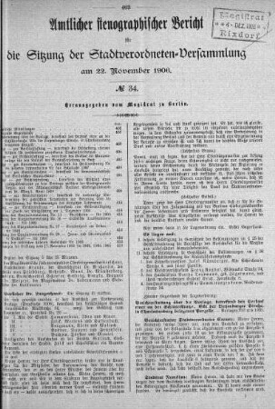 No. 34, 22. November 1906