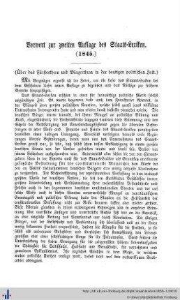 Vorwort zur zweiten Auflage des Staats-Lexikon (1845).