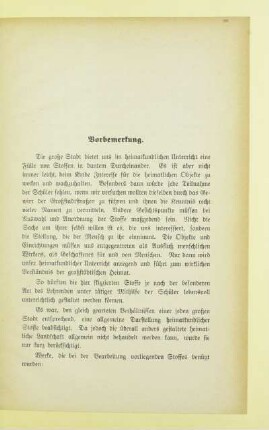 Vorbemerkung