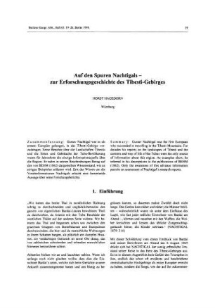 Auf den Spuren Nachtigals - zur Erforschungsgeschichte des Tibesti-Gebirges