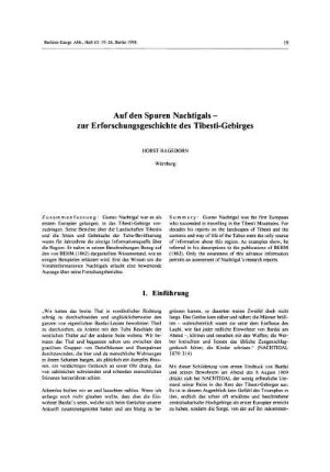 Auf den Spuren Nachtigals - zur Erforschungsgeschichte des Tibesti-Gebirges