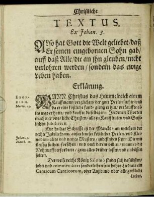 Textus, Ex. Johan. 3.