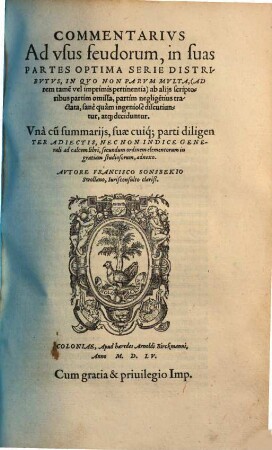 Commentarius ad usus feudorum