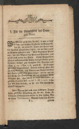 Vierten Bandes Erstes Stück