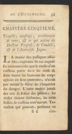 Chapitre cinquieme
